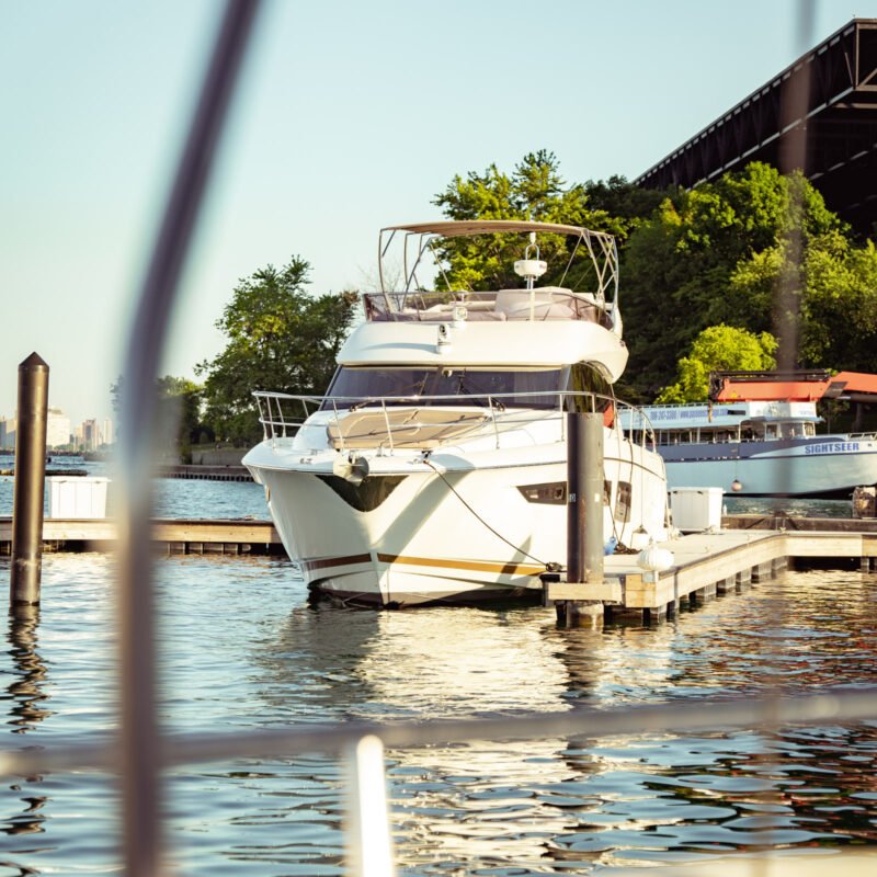 Boat photo during golden hour