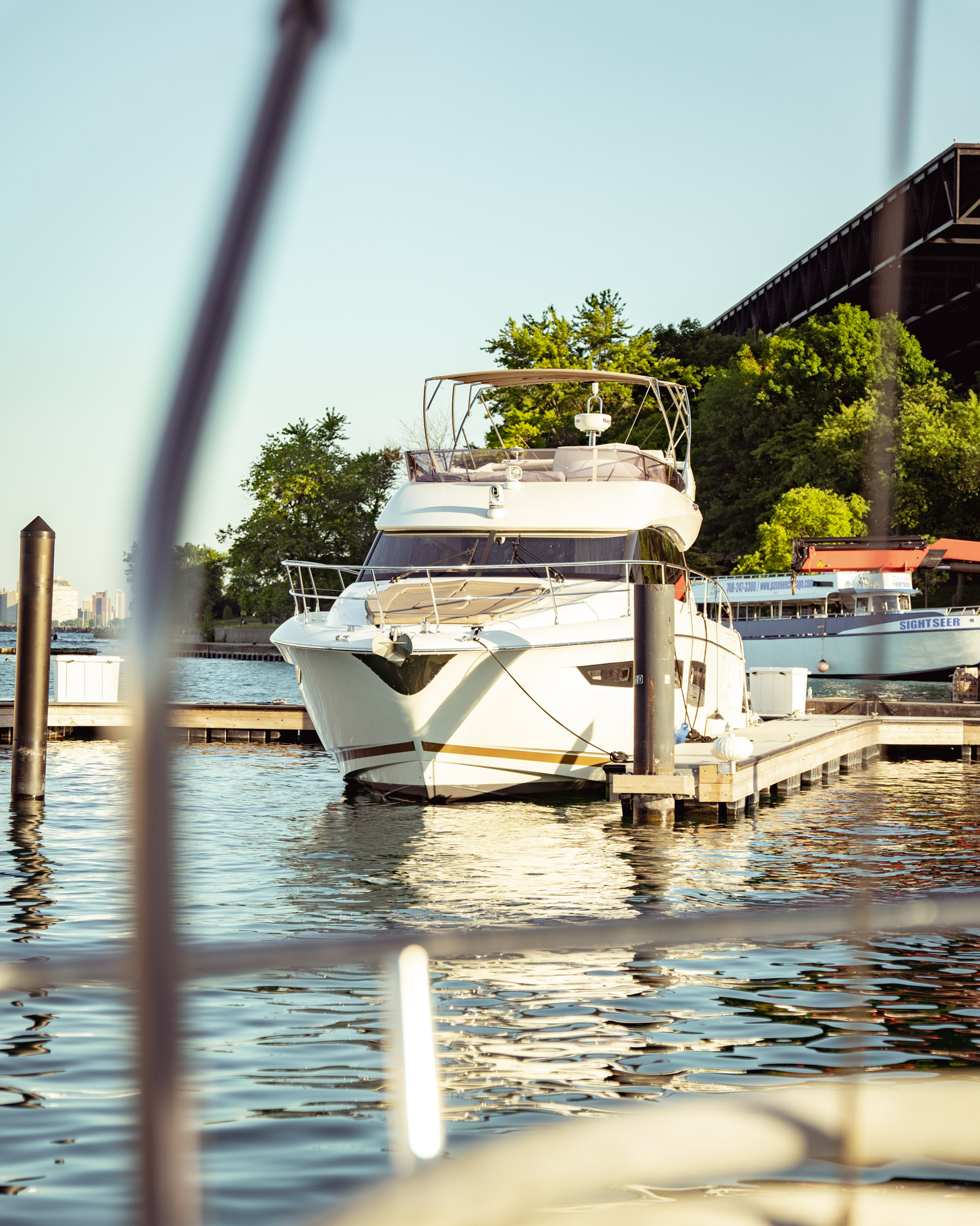 Boat photo during golden hour